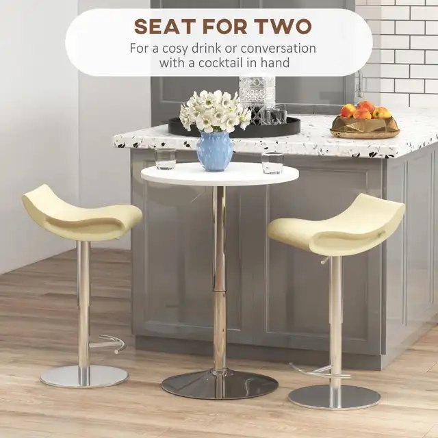 Adjustable High Top Bar Table,  Round Kitchen Table with Swivel  in Dining Tables & Sets in Markham / York Region - Image 5