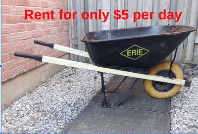 Wheelbarrow for Rent only $5 per day - Thornhill area, View more