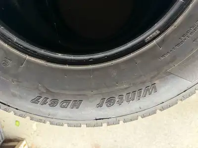 Tires are in 95% condition — almost like new Just used for one winter