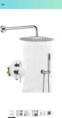 KRUZOO Round Shower System for Bathroom Chrome 