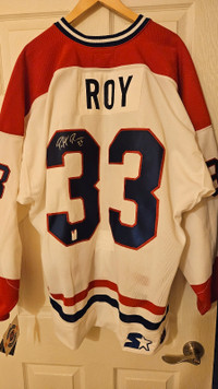 Patrick Roy Colorado Avalanche Autographed CCM White Heroes of Hockey Jersey  - Upper Deck