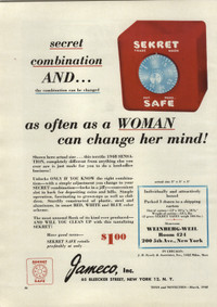 LOOK AT THIS CRAZY AD!?  THE SEKRET SAFE - CIRCA 1948