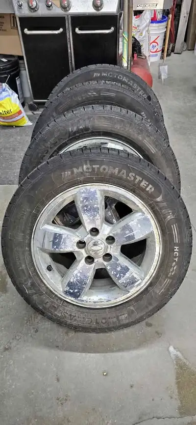 Tires have 75 to 80% tread remaining. Are motomaster Hydra control technology. There are four of the...