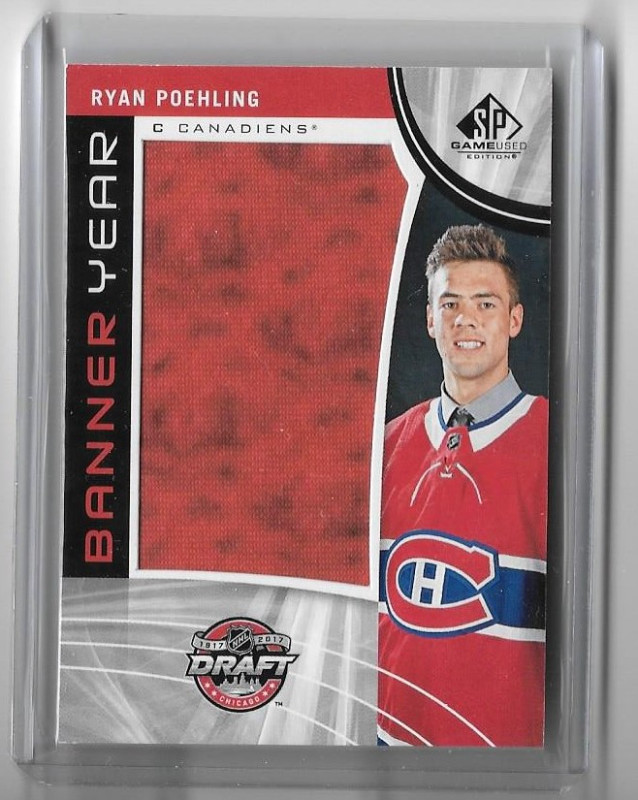 2019-20 UPPER DECK SP GAME USED RYAN POEHLING 2017 DRAFT BANNER in Arts & Collectibles in City of Toronto