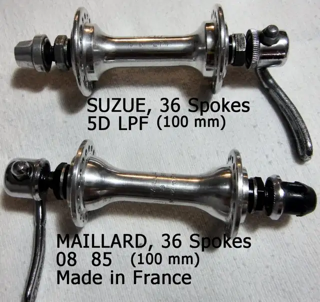 Bikes MAILLARD and SUZUE Vintage 36-Hole Front Hubs, $20 ea