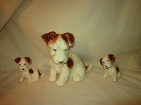 Set of 3 ~ Vintage ~ Dog with Puppies Figurines #43