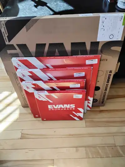 Evans Drumheads 10" 12" 13" 14" 16" 22" x 2, View more