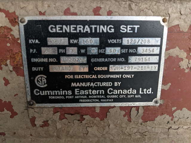 3 Phase Cummins Generator 150KW in Other in Sault Ste. Marie - Image 3
