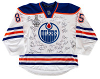 edmonton oilers team signed stanley cup jersey 1984-85 gretzky