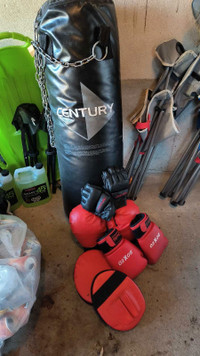 Century heavy bag with equipment. 