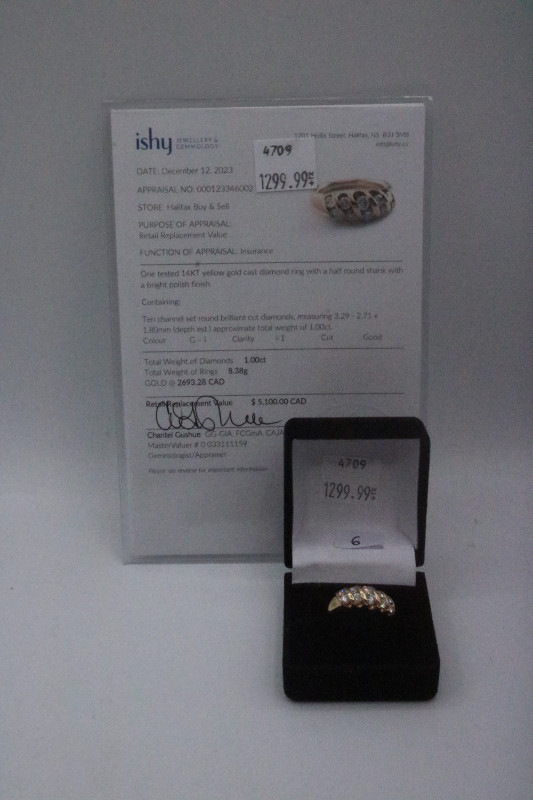 Stamped and Tested Apppraised Gold Ring w/ Diamonds (#4709) dans Autre  à Ville d’Halifax