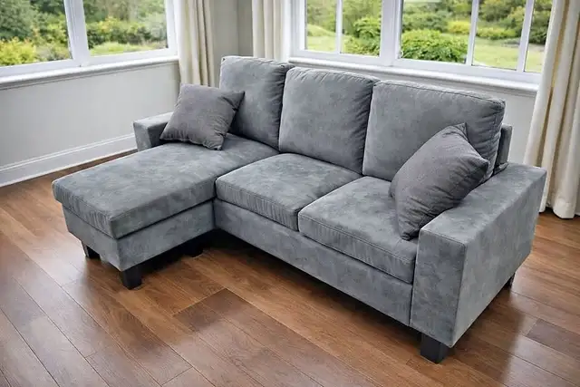 Grey Sectional Sofa with Chaise