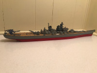 Fully Assembled Painted Battleship Model From Kit Ship Boat