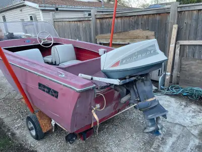 I have an older 14 foot lake star craft forsale it comes with a bunk trailer and 2 1960s ish evinrud...