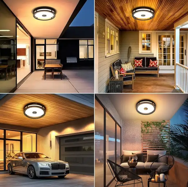  LED Flush Mount Ceiling Light 12” Motion Sensor Dusk to Dawn in Indoor Lighting & Fans in Hamilton - Image 7