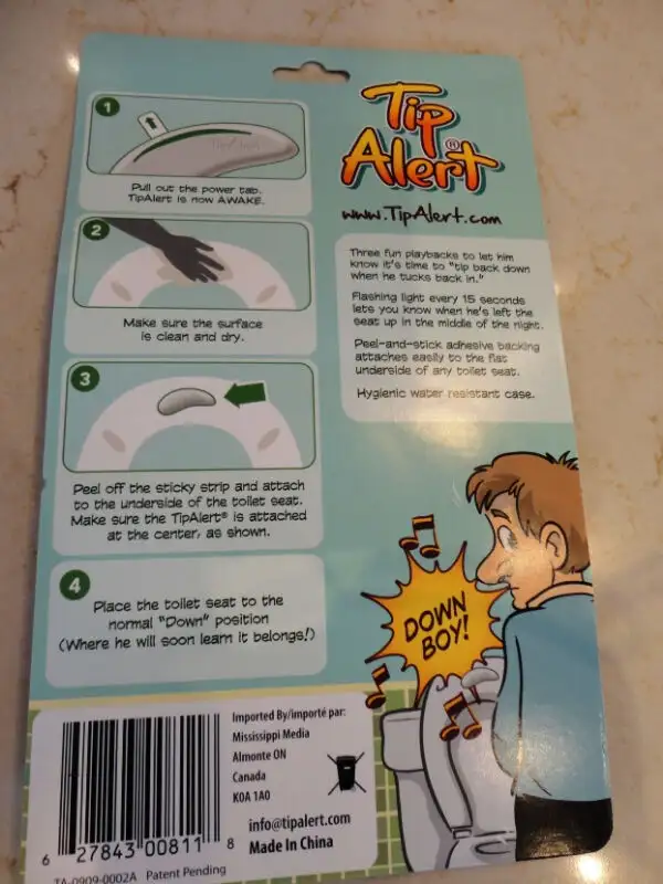 Tip Alert Toilet Seat Alarms - One for the Males & One for Tots in Bathwares in Kitchener / Waterloo - Image 4