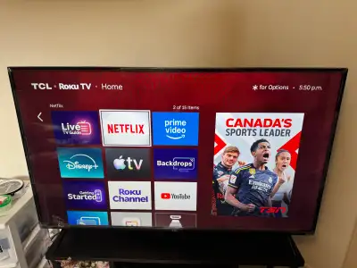 55’inch TCL (Roku TV) SMART TV , View more