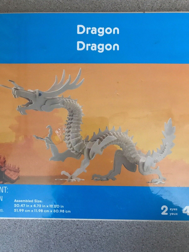 New “Creatology”  3D Wood Dragon’( 20.4X4.7X12.2)’ Puzzle-Age3+ in Hobbies & Crafts in Bedford - Image 2