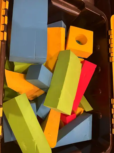 Inspire creativity and fun with these foam building blocks! This collection features various shapes...