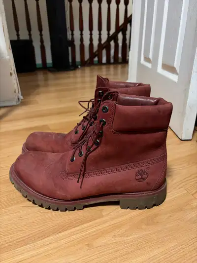 Red timberland boots, View more