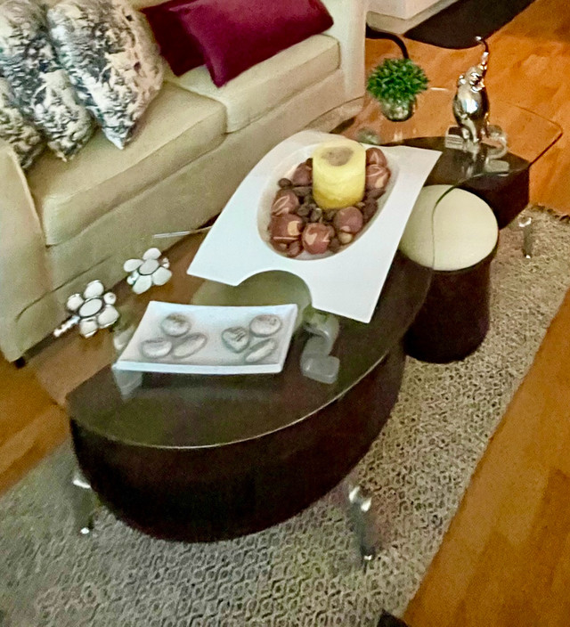Savon Stylish Coffee Table and (2) Ottomans   in Other in City of Toronto - Image 4