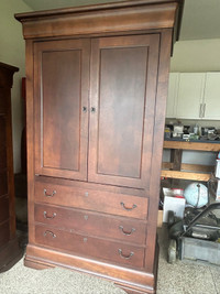 Solid wood armoire /entertainment unit 