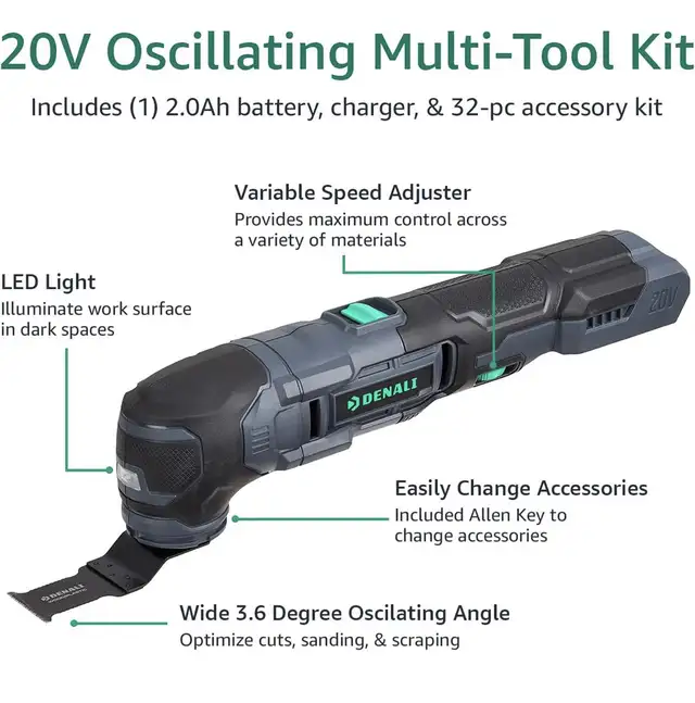 Denali by SKIL 20V Cordless Oscillating Multi-Tool Kit – 40% Off in Power Tools in Oshawa / Durham Region - Image 3