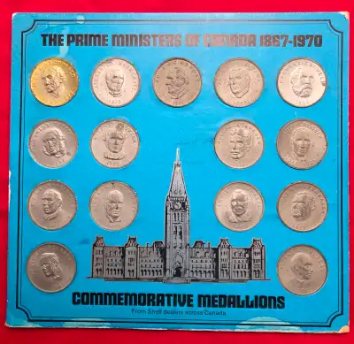 Shell Canadian Prime Ministers commemorative medallions (1970), View more