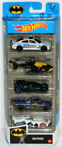 Hot Wheels 1/64 2021 Batman 5-Pack Diecast Cars