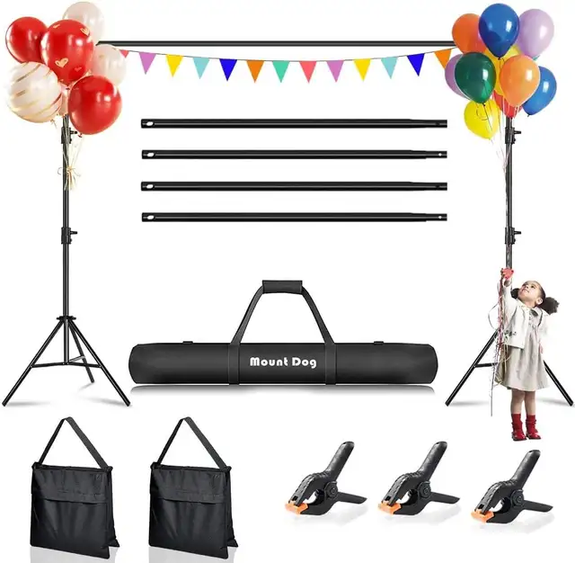 NEW Mount Dog 6.5ft x 10ft Backdrop Stand Kit Photography Studio in Hobbies & Crafts in London - Image 2