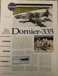 1992 Dormier-335 R/C Model Airplane Original Article