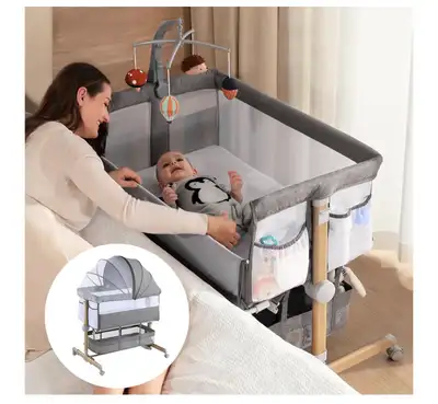 3 in 1 Baby Bassinet Bedside Sleeper, View more