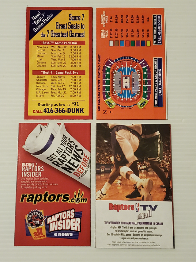 *** BASKETBALL POCKET SCHEDULES - NBA RAPTORS / BULLS - NOS! in Arts & Collectibles in City of Toronto - Image 3