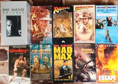 VHS ACTION Movies BOX SET LOT#7 MAKE AN OFFER.