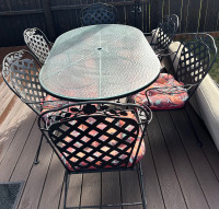 Beautiful Wrought Iron Outdoor Table and Chairs