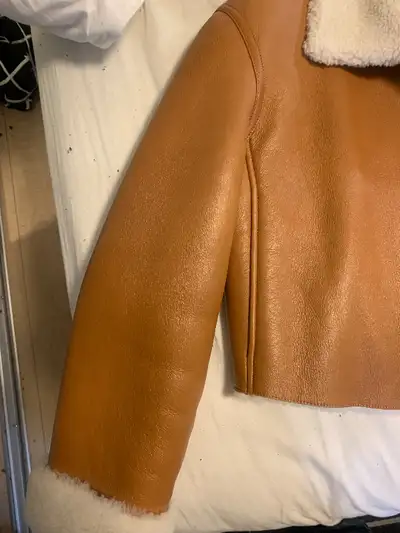 New Massimo Dutti Ladies Womens Sheepskin Leather Jacket XS-S, View more