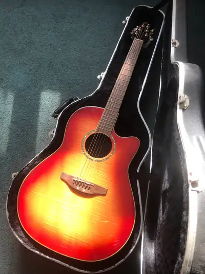 Ovation thin body, electric acoustic.  ., View more