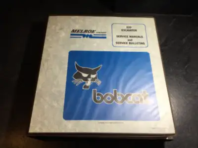 Bobcat 220 Excavator Service Manuals and Service Bulletins Includes two service manuals and two sets...