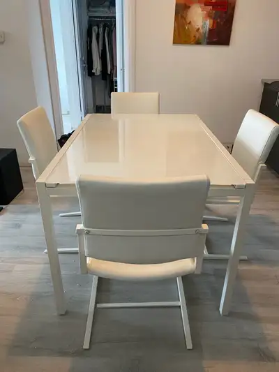 Modern White Dining Table Set, View more
