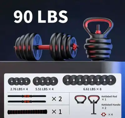 Dumbbell barbell kettlebell set  , View more