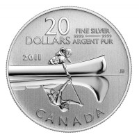 2011 Canada $20 For $20 Pure Silver Coin - Canoe