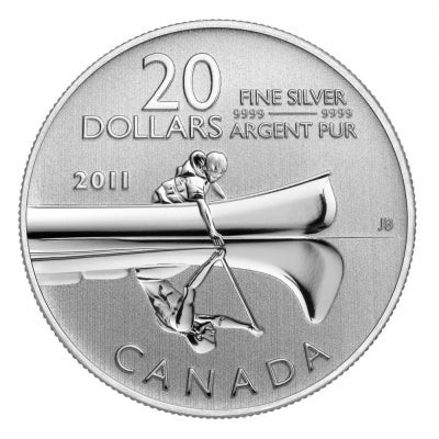 2011 Canada $20 For $20 Pure Silver Coin - Canoe in Arts & Collectibles in Mississauga / Peel Region