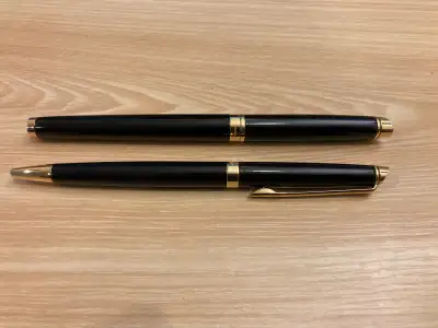 Pen set Waterman Hemisphere (rollerball+ballpoint) black/Gold, View more