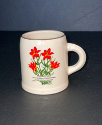 Prairie Lily Saskatoon Saskatchewan Souvenir Miniature Beer Mug