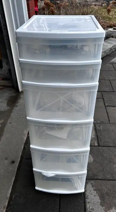 Plastic Storage Drawers on Wheels - 6 Drawer, View more