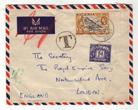 1953-1955 STAMPS ON MAIL LETTERS TO ROYAL EMPIRE ENGLAND