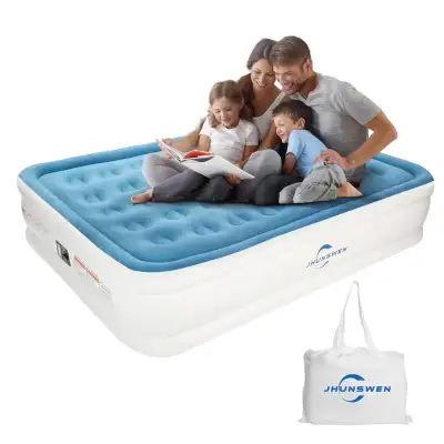 JHUNSWEN Queen Air Mattress with Built in Pump & Carry Bag 18", View more