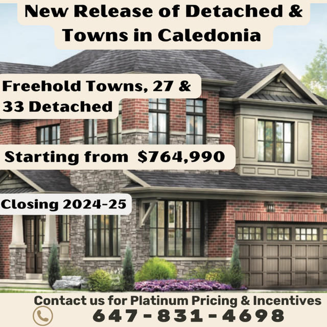 FREEHOLD Towns & Detached Homes dans Maisons à vendre  à Hamilton