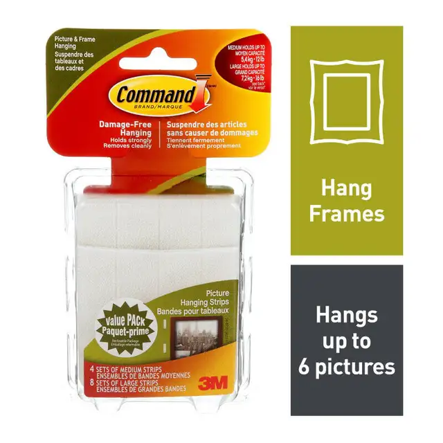 3M COMMAND OUTDOOR LIGHT CLIPS/HOOKS & PICTURE HANGING STRIPS in Storage & Organization in Mississauga / Peel Region - Image 10