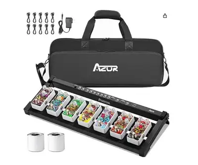 AZOR Portable Folding Guitar Pedal Board w/ Built-in Power $65, View more